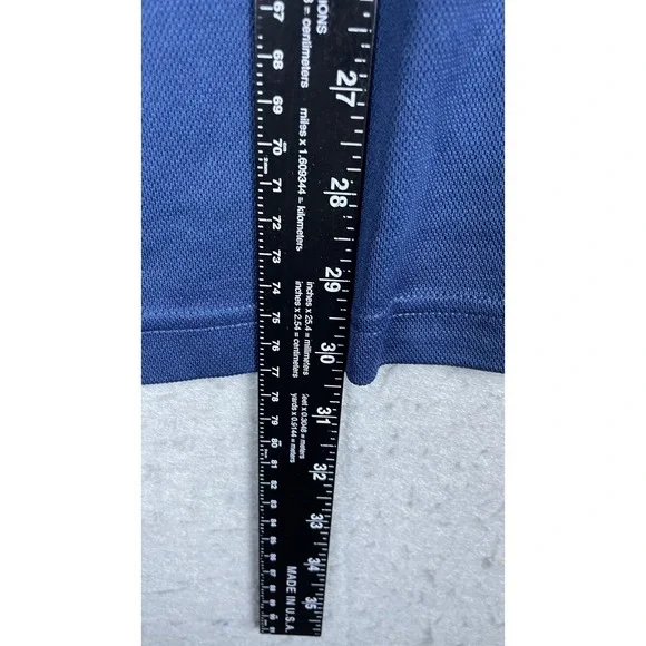 Quiksilver Polo Shirt Mens 2XL Blue Solid Waterman Tagless Casual Short Sleeve - Picture 6 of 9